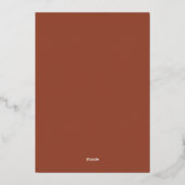 Boho 30e verjaardagsfeest echte roze goud folie uitnodiging (Achterkant)