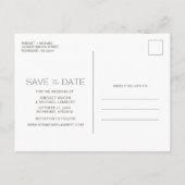 Boho 3 Photo Collage Wedding Save the Date Aankondigingskaart (Achterkant)