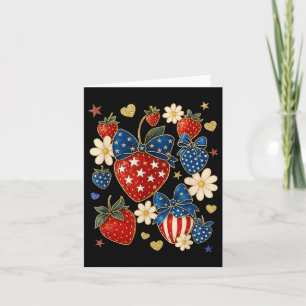 Boho 4th of July Preppy Strawberry, Verenigde Stat Kaart
