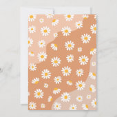 Boho 6e verjaardag Daisy Floral Groovy 70 Kaart (Achterkant)