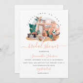 Boho 70s Pampas & Cacti Bridal Shower Invitation Kaart (Voorkant / Achterkant)