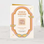 Boho 70s Retro Colorful Groovy Frame Wedding (Achterkant)