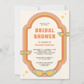 Boho 70s Retro Kleurrijke Groovy Lijst Vrijgezelle Kaart (Voorkant)