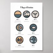 Boho 7 dagen van creatie poster (Voorkant)