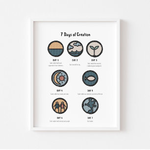 Boho 7 dagen van creatie poster