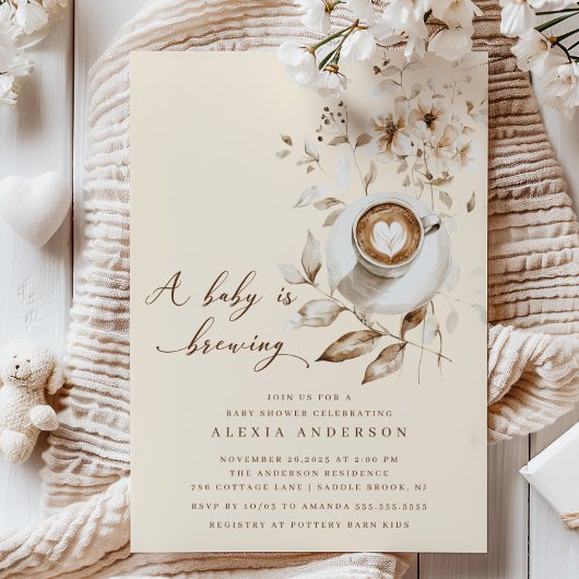 Boho a Baby brouwt Baby shower Kaart