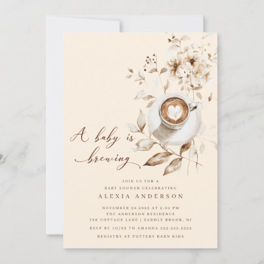 Boho a Baby brouwt Baby shower Kaart (Voorkant)