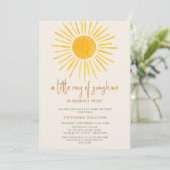 Boho A Little Ray of Sunshine Baby Shower Kaart (Staand voorkant)
