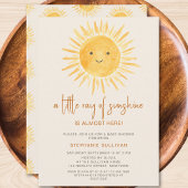 Boho A Little Ray of Sunshine Baby shower Kaart