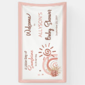 Boho A Little Ray of Sunshine Girl Baby shower Ban Spandoek (Verticaal)