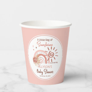 Boho A Little Ray of Sunshine Girl Baby shower Papieren Bekers