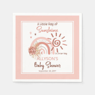 Boho A Little Ray of Sunshine Girl Baby shower Servet