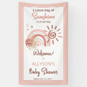 Boho A Little Ray of Sunshine Girl Baby shower Spandoek (Verticaal)