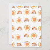 Boho A Little Ray of Sunshine Rainbow Baby shower Kaart (Achterkant)