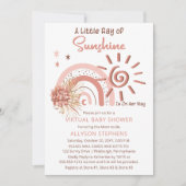 Boho A Little Ray of Sunshine Virtual Shower Kaart (Voorkant)