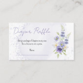 Boho A Little Wildflower Baby Shower Diaper Raffle Informatiekaartje (Voorkant)