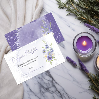 Boho A Little Wildflower Baby Shower Diaper Raffle Informatiekaartje