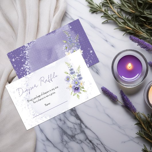 Boho A Little Wildflower Baby Shower Diaper Raffle Informatiekaartje