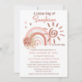 Boho A Ray of Sunshine Girl Baby shower per post Kaart (Voorkant)