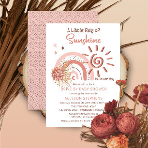 Boho a Ray Sunshine Drive by Girl Baby shower Kaart