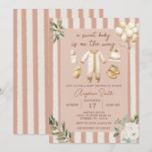 Boho A Sweet Baby is onderweg naar het Baby shower Kaart (Voorkant / Achterkant)