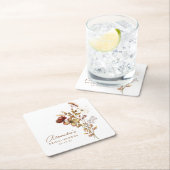 Boho Aangepaste Aardse Natuur Botanische Bruiloft Kartonnen Onderzetters (Insitu)