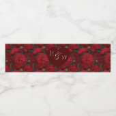 Boho aangepaste anjer bloemrijke zomerhuwelijk waterfles etiket (Enkel label)