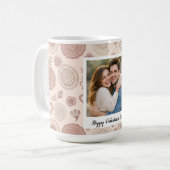 Boho Aangepaste Foto & Tekst Valentijnsdag Koffiemok (Voorkant links)