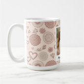 Boho Aangepaste Foto & Tekst Valentijnsdag Koffiemok (Links)