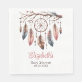 Boho Aangepaste Naam Dreamcather Baby shower Servet (Voorkant)