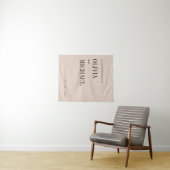 Boho aangepaste trouwontvangst beige wandtapijt wandkleed (In Situ (horizontaal))