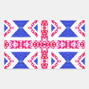 boho-aansluiting rechthoekige sticker