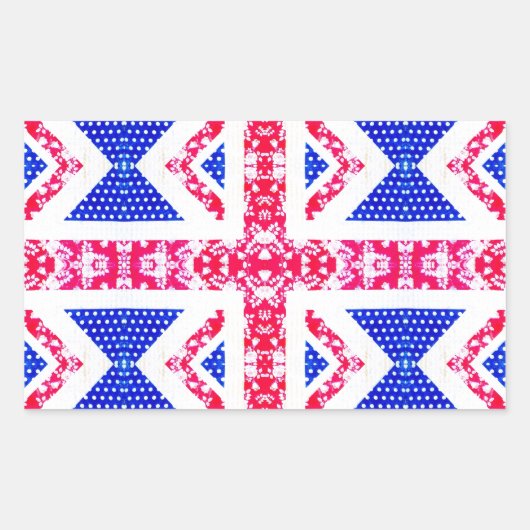 boho-aansluiting rechthoekige sticker (Voorkant)