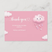 Boho Aardbei Baby shower Berry Sweet Bedankt Informatiekaartje (Voorkant)