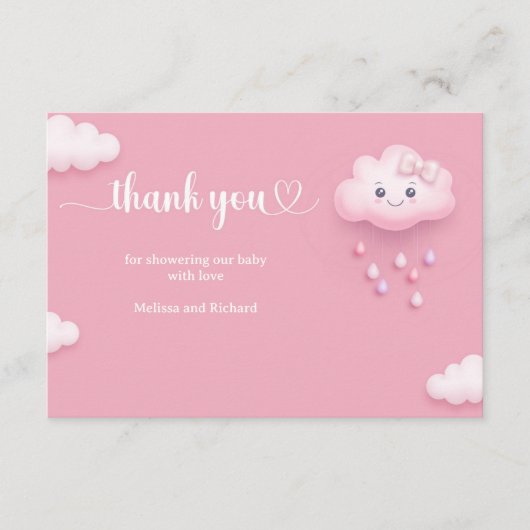 Boho Aardbei Baby shower Berry Sweet Bedankt Informatiekaartje (Voorkant)