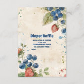 Boho Aardbei Berry Zoete Luier Raffle Informatiekaartje (Voorkant)