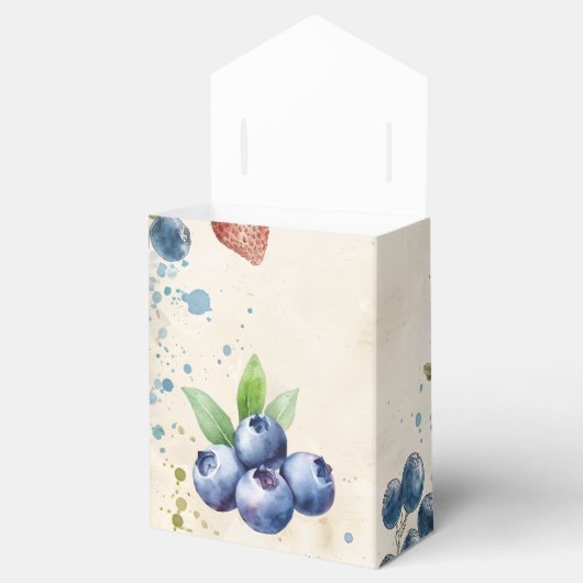 Boho aardbei bessen zoet Baby shower Bedankdoosjes (Geopend)