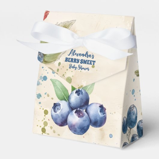 Boho aardbei bessen zoet Baby shower Bedankdoosjes (Voorkant Zijde)