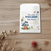 Boho aardbei bessen zoet Baby shower Bedankzakje