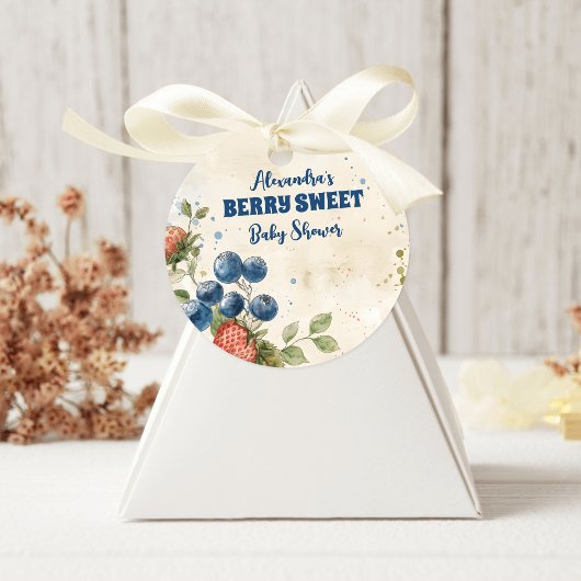 Boho aardbei bessen zoet Baby shower Ronde Sticker