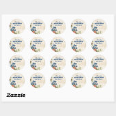 Boho aardbei bessen zoet Baby shower Ronde Sticker (Vel)