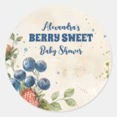 Boho aardbei bessen zoet Baby shower Ronde Sticker (Voorkant)