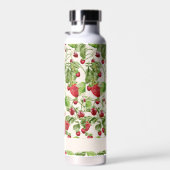 Boho Aardbei Fruit Groene Plant Personaliseerde Na Waterfles (Rechts)