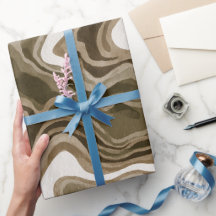 Boho Aarde Olijf Bruin Organisch Abstract Patroon