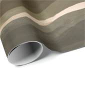 Boho Aarde Olijfbruin Organisch Abstract Patroon Cadeaupapier (Rol Hoek)