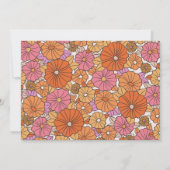 Boho aardeachtig Sinaasappel Bloemen Custom Vrijge Bedankkaart (Achterkant)