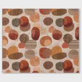 Boho aardetinten Terracotta abstract patroon Cadeaupapier (Vlak)