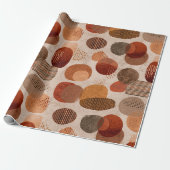 Boho aardetinten Terracotta abstract patroon Cadeaupapier (Uitgerold)