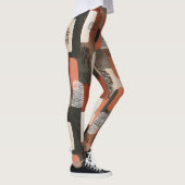 Boho aardetinten Terracotta abstract patroon Leggings (Rechts)