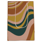 Boho aardetinten trendy modern abstract patroon medium cadeauzakje (Achterkant)